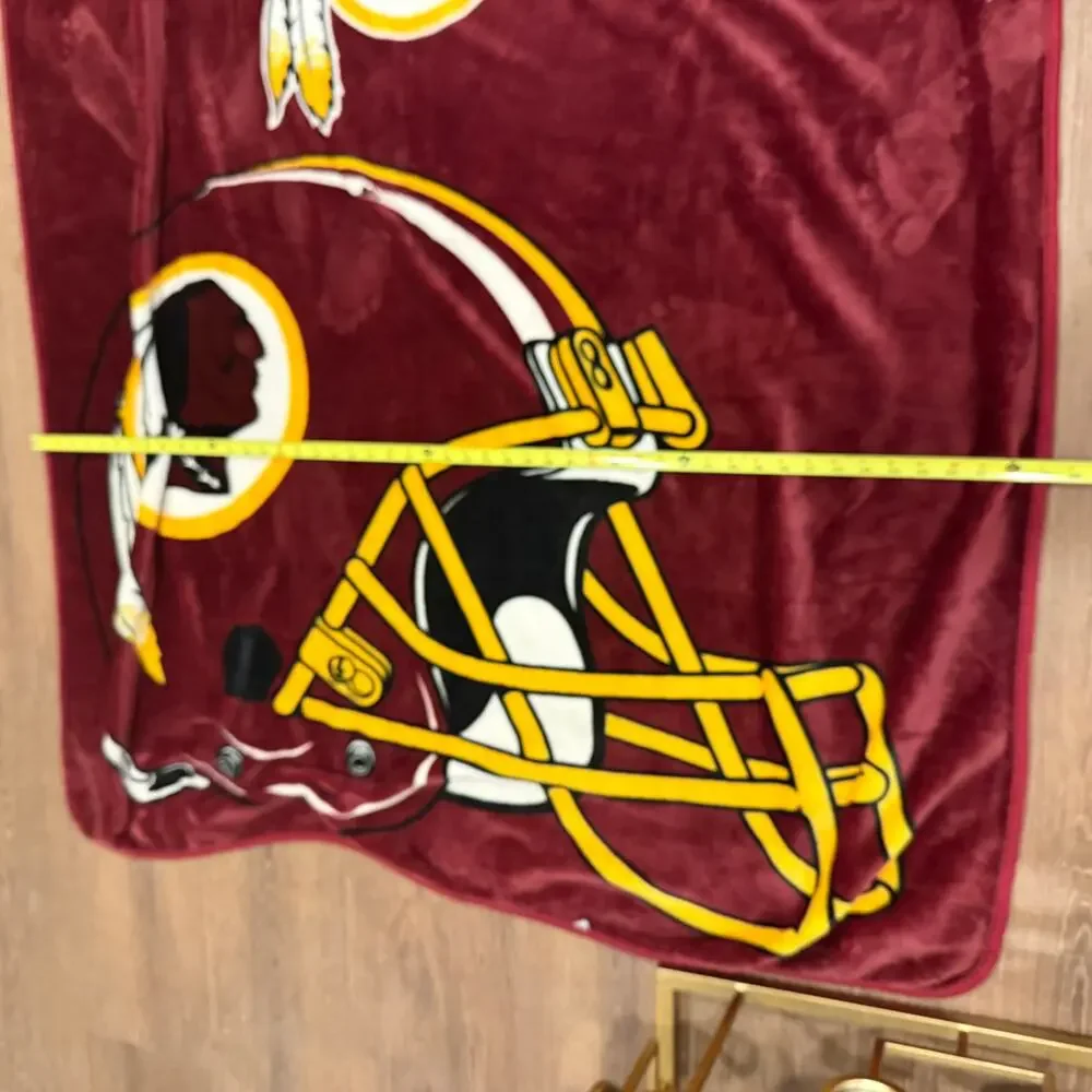 Washington Redskins NFL Plush Throw Blanket Burgundy Gold 60x54